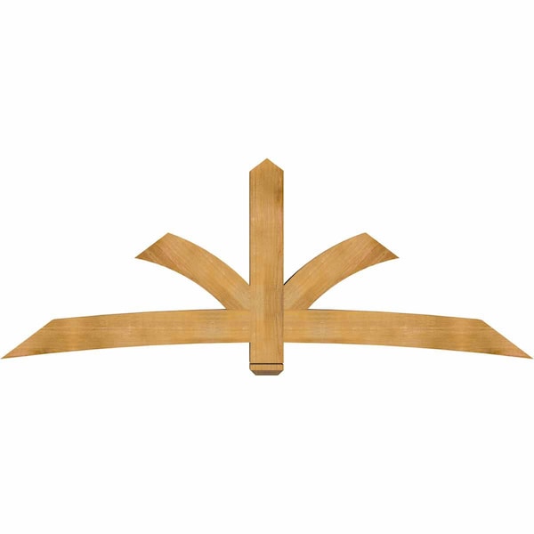 Ekena Millwork Davenport Rough Sawn Timber Gable Bracket, Western Red Cedar, 96"W x 36"H x 6"D x 6"F, 9/12 Pitch GBW096X36X0606DAV00RWR - main